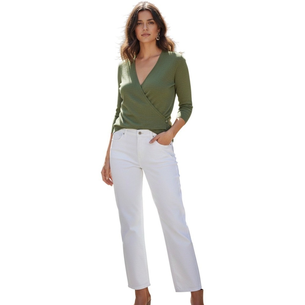 Tommy Bahama NWT Green Knit Wrap Cardigan Sweater Fits S/M $128 MSRP Resort
